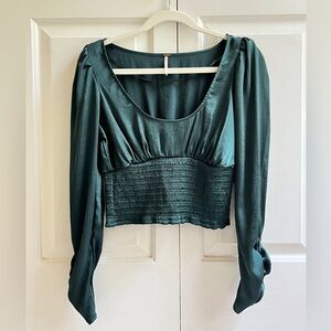 Free people satin blouse